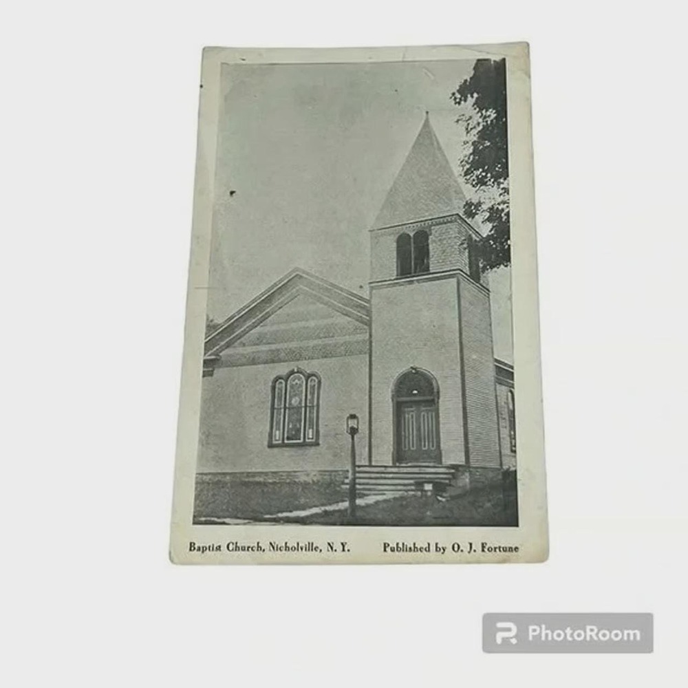 Postcard Baptist Church Nicholville New York Vintage A34
